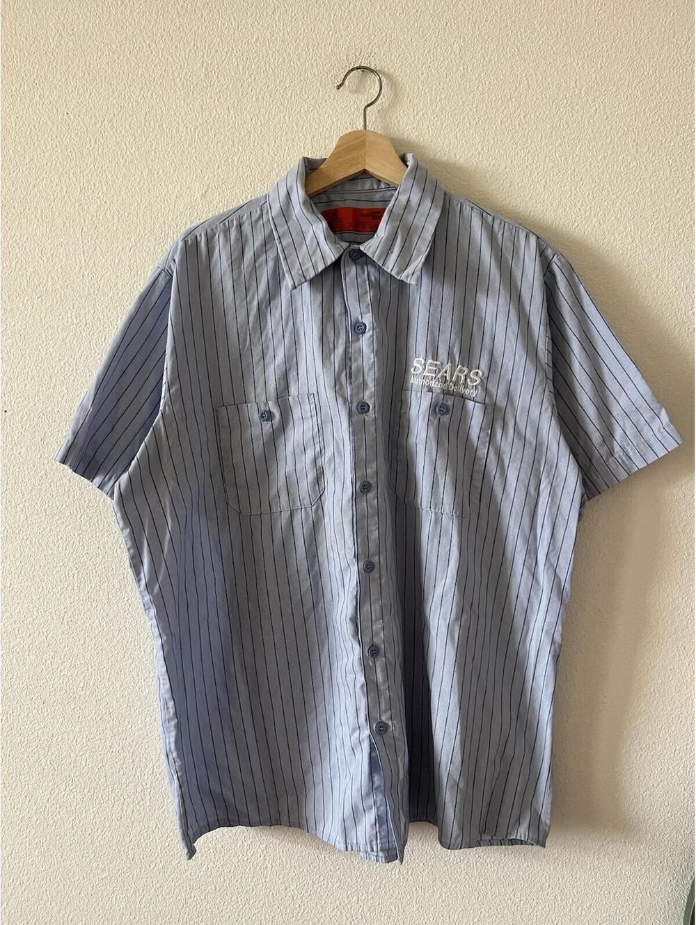CornerStone Sears Authorized Delivery Work Shirt Blue XL